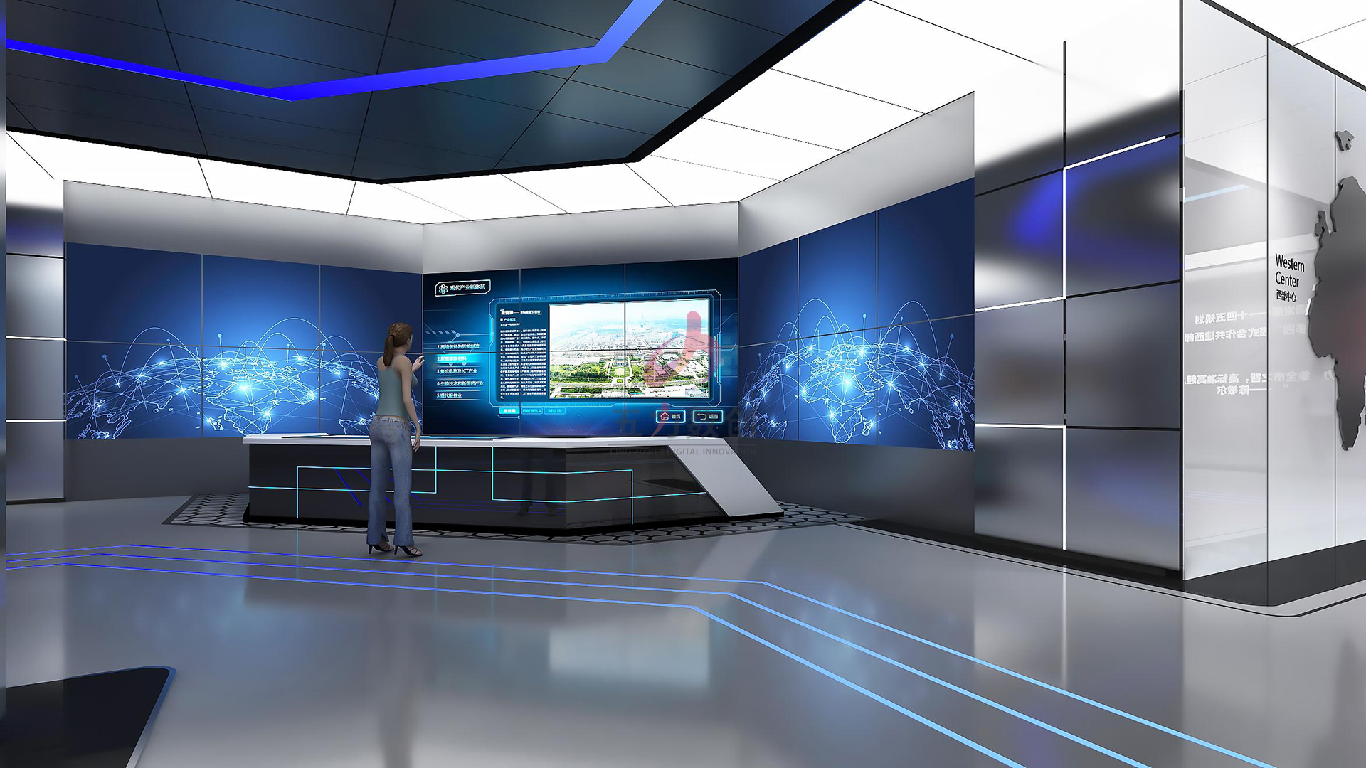 產業園展廳設計施工_智慧園區展廳解決方案